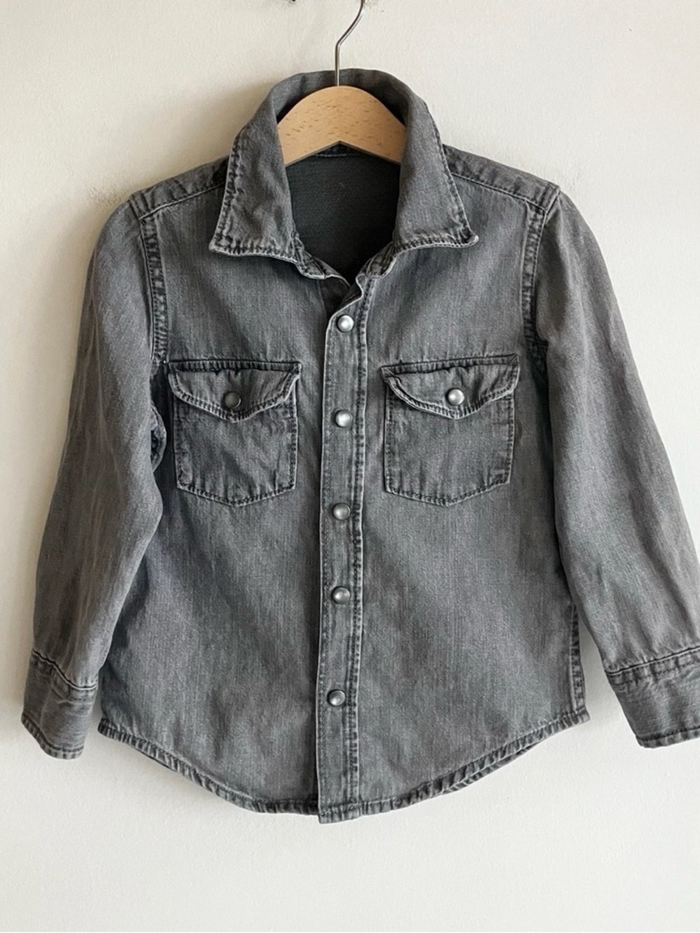 Baby Gap Gray Denim Button-Down Shirt - Size 2T